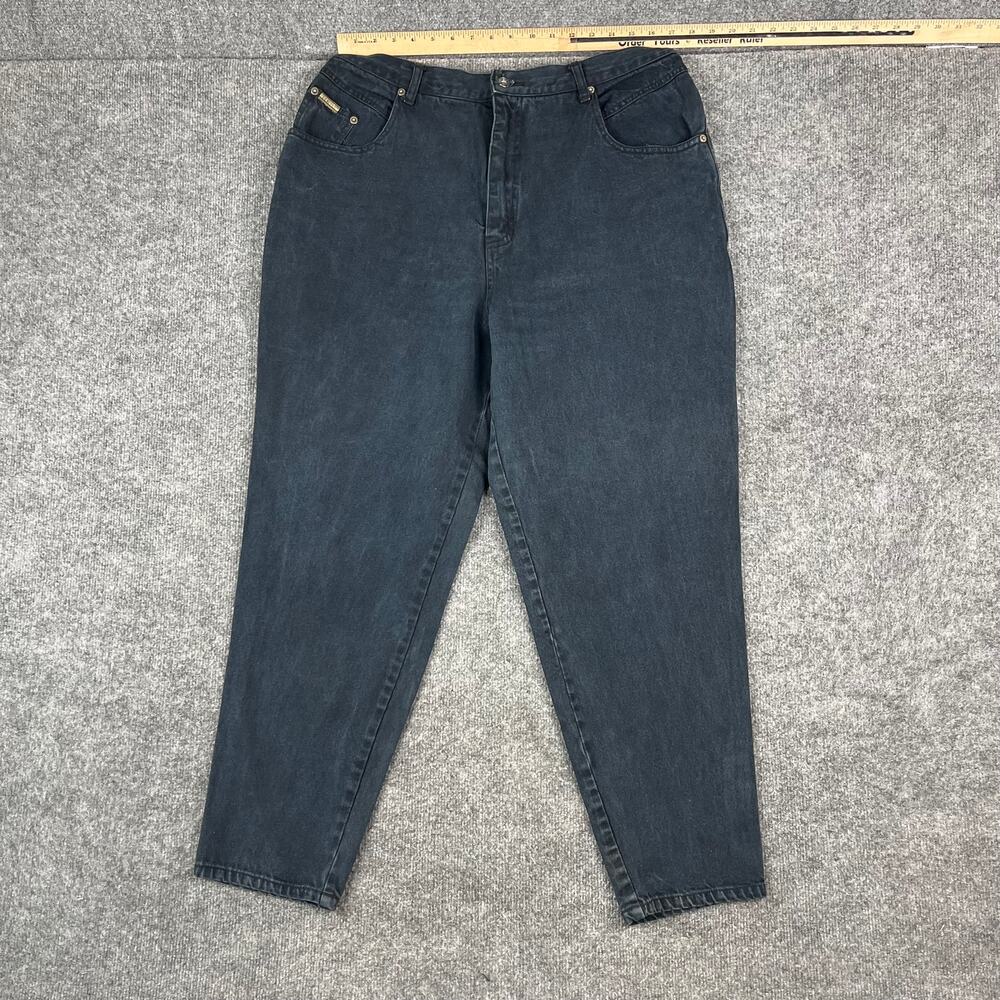 Forelli Jeans Womens Size 20 Black High Rise Straight Leg Classic Denim‎ Retro